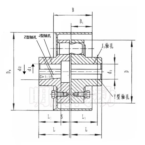 LXZ型帶制動輪彈性柱銷聯軸器圖紙