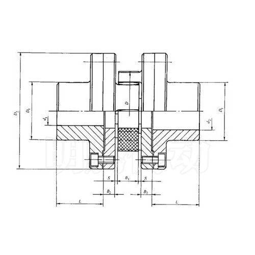 LXS型雙法蘭星型彈性聯軸器圖紙