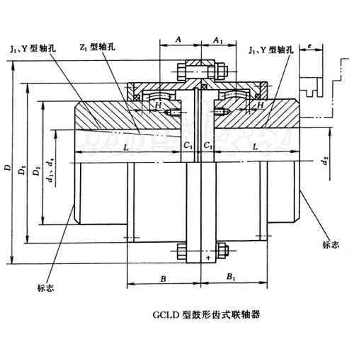 GCLD型鼓型齒式聯軸器圖紙